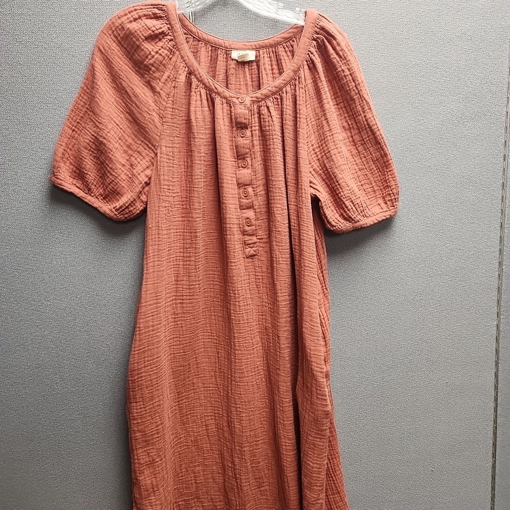 a.n.a Terracotta Midi Boho Dress.